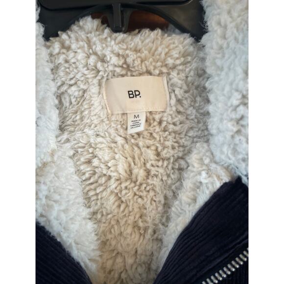 Nordstrom brass plum corduroy Sherpa lined jacket medium - Picture 2 of 5